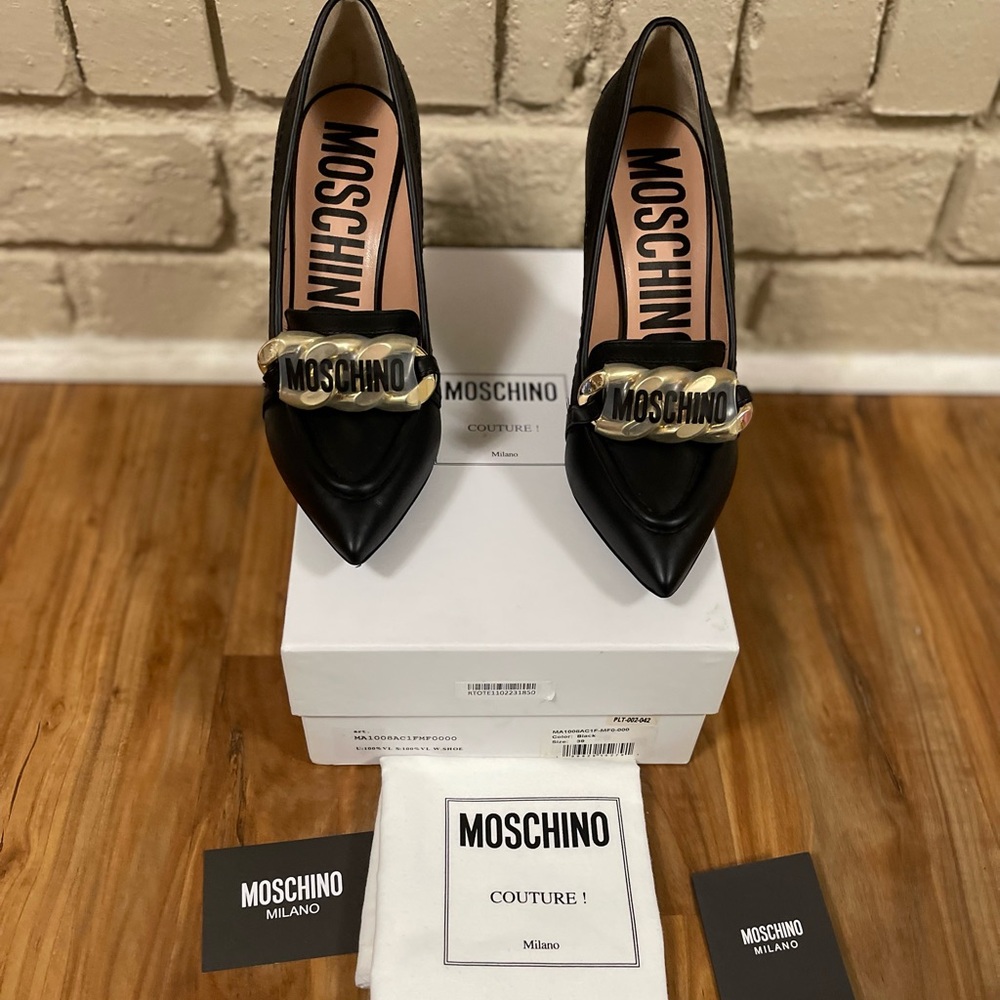 Moschino heel leather